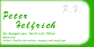 peter helfrich business card